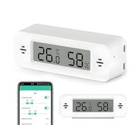 Hygromètre WiFi - Capteur de température : WiFi - Thermomètre hygromètre sans fil - Capteur d'humidité - Capteur de température avec enregistrement des données et alarme de notification - Fonctionne