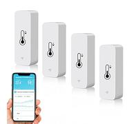 Hygromètre WiFi Smart Thermomètre, mini capteur numérique de température & d'humidité intérieure, capteur d'humidité à température ambiante pour sous sol en serre, compatible avec Alexa & Google Home