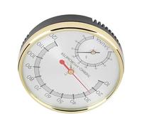 Hygrothermomètre Jauge d'accessoire de Salle de Sauna, Thermomètre Intérieur à Cadran en Métal Hygromètre Ménage pour Sauna à Température Ambiante