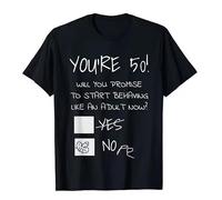 HYGV22DCV 50th Birthday Gag Gift Idea 50 Years Old Joke Present T-Shirt Black 3XL