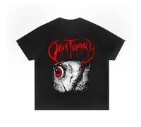 HYGV22DCV Death Metal Band Obituary Life and Death Book T-Shirts Black L