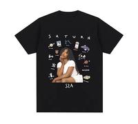 HYGV22DCV SZA Saturn Music T-Shirts Black 3XL