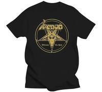 HYGV22DCV Venom Metal Band Welcome to Hell Album Logo T-Shirt Black S