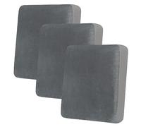 hyha Lot de 3 Housses de Coussin en Velours Extensible pour Chaise loveseat - Protection de Meubles - avec Bas élastique - Gris