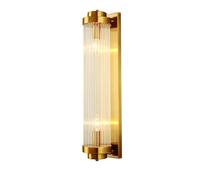 HYHDDM Applique Murale dorée postmoderne - Lampe cylindrique 2 lumières E12 Haut/Bas | 12 x 60 cm for Chambre, Couloir, Salon