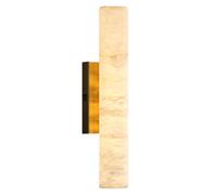 HYHDDM Applique Murale en albâtre Naturel - Lampe de vanité Moderne en Bronze Noir de 20 po avec for Salon, Couloir, escaliers, cheminée(Brass,36inch)