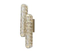 HYHDDM Applique Murale en Cristal doré - Luminaire Moderne en Verre de Luxe, Options de Blanc Chaud et Neutre for Chambre à Coucher, Salle de Bain, Meuble-lavabo(A11-Gold-H15.74")