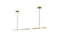 HYHDDM Lustre linéaire moderne, suspensions LED dorées avec bande LED flexible en silicone à monter soi-même, formes ajustables for salle à manger(110cm(43")/60W)