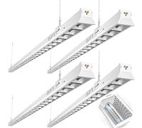 HYHDDM Projecteurs LED 2,4 m avec réflecteur - 110 W, 13 200 lm, 5 000 K, 8 luminaires connectables, installation facile, lot de 6 for atelier ou sous-sol(4 Pack)
