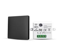 HYHIOTS Interupteur Sans Fil, 1 Interrupteur d'éclairage Sans Pile Fil va et Vient Avec émetteur et Contrôleur Récepteur RF433 10A 240V (Kit 1 Voie)