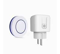 HYHIOTS Prise Telecommande Sans Fil, Prise Connectée Extérieure RF433 MHz émetteur Radio Émetteur + Récepteur Commande Sans Fil 100m, 3500W Max Commutateur Sans Fils (1 interrupteur 1 récepteur)