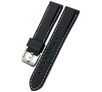 HYHJYMG 19/20mm 21/22 mm de qualité en silicone en silicone Watch Band pour Iwc Big's Watches Spitfire Portofino Family Mark 18 STRAP
