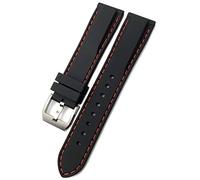 HYHJYMG 19/20mm 21/22 mm de qualité en silicone en silicone Watch Band pour Iwc Big's Watches Spitfire Portofino Family Mark 18 STRAP