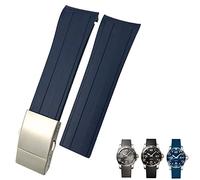 HYHJYMG 21 mm 22 mm Slicon en caoutchouc incurvé Ajustement pour Hydroconquest L3 Watch Watch Sport Sport Soft Watch Bands (Couleur: bleu, taille: 22 mm)