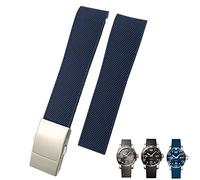 HYHJYMG 21 mm 22 mm Slicon en caoutchouc incurvé Ajustement pour Hydroconquest L3 Watch Watch Sport Sport Soft Watch Bands (Couleur: bleu, taille: 22 mm)