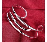 HYHJYMG 925 Bracelet Rond à cœur Ouvert pour Femmes Bracelets Manchette