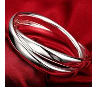 HYHJYMG 925 Bracelet Rond à cœur Ouvert pour Femmes Bracelets Manchette