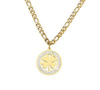 HYHJYMG 925 Collier de Coeur de trèfle à Quatre Feuilles en Argent Sterling pour Femmes et Filles, Pendentif en trèfle délicat avec Strass - 4 Feuilles Collier de trèfle, Collier Alhambra,