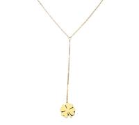 HYHJYMG 925 Collier de trèfle à Quatre Feuilles en Argent Sterling pour Femmes pour Les Femmes Pendre de trèfle en Cristal cubique - Collier de trèfle de Style Boho, Collier Alhambra, Collier de