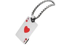 HYHJYMG 925 Sterling Silver Ace of Spades Collier pour Hommes et Femmes, Ace of Poker Lucky Spades Ace Collier Men's Poker Pendant, Poker Card Ace of Spades Pendant Chain, Jeu Collier de Carte