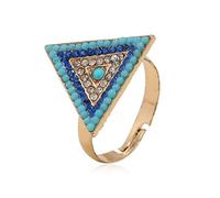 HYHJYMG Anneau de diamant de style ethnique de mode simple Anneau de joint d'ouverture rétro simple