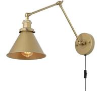 HYHJYMG Application Murale Industrielle rétro américaine légère, E 27 Base Ajustement de Lampe Murale en métal réglable avec Bougie et câble de 1,5 m, Parfait pour la Chambre à Coucher de lit de lit