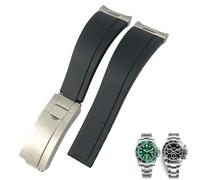 HYHJYMG Bands de montre en silicone en caoutchouc de 21 mm 21 mm pour Swearner Yacht Master Oysterflex Daytona Watchband Band