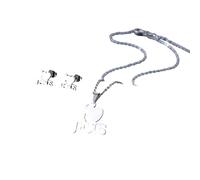 HYHJYMG Bijoux Nouveau 2025 Arrivée Classic en Acier Inoxydable Jésus Cross Men Charm Cœur Letter Letter Collier Jewelry Set Chaîne Christian Symbole Jewelry Gifts Fashion Accessoires Créative Cadeau