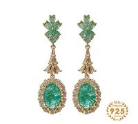 HYHJYMG Boucle d'oreille pour femmes bijoux de pierres précieuses en forme de fleur en forme de fleur pour les cadeaux de fête des femmes