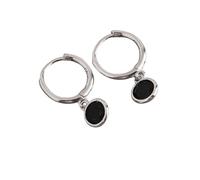 HYHJYMG Boucles d'oreilles de cerceau de lunette terne pour les filles 925 STERLING Silver Hypoallergène 6 mm Round Cz Birthstone Charms Slebing Drop Cartilage Small Hoops Huggie Jewelry mignon