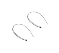HYHJYMG Boucles d'oreilles de cerceau ouvrir la peluche à haut débranche à la hausse à la hausse pour femmes S925 Silver en argent léger aiguille mince filet u Forme d'oreille