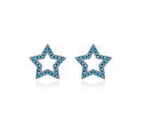 HYHJYMG Boucles d'oreilles de goujon féminines géométriques turquoise pour femmes bijoux fins