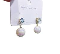 HYHJYMG Boucles d'oreilles en perles blanches pour femmes boucles d'oreilles de mariage bijoux d'anniversaire bijoux