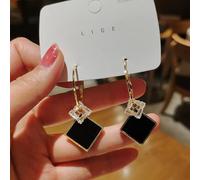HYHJYMG Boucles d'oreilles longues glonilles en cristal pour femmes boucles d'oreilles géométriques