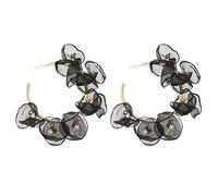 HYHJYMG Boucles d'oreilles pour femmes, pétales bleus, bijoux pour les vacances d'été, beaux bijoux.