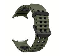 HYHJYMG Bracelet pour Samsung Galaxy Watch Ultra 47 mm Accessoires Marine Sport Silicone Bracelet pour Galaxy Watch 7 Ultra Watchands, Vert militaire/noir, Watch Ultra