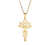 HYHJYMG Collier de fleur de yoga pour filles de bijoux pour femmes, bouddhisme Mandala Charm Choker - Collier vintage simple, pendentif minimaliste, bijoux pour collier de vacances