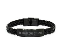 HYHJYMG des Cadeaux de Beau-Fils d'idées Uniques, Un Beau Beau-Fils, Un Bracelet en Cuir tressé d'anniversaire pour Le Beau-Fils de Maman, des idées de Cadeaux de Beau-Fils drôles, des Cadeaux