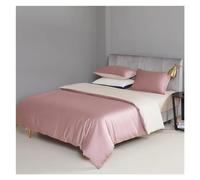 HYHJYMG Ensemble de literie à Quatre pièces Quatre pièces Grey et Bleu Couette de Couette réversible avec Bouton Queen King Size Cotton Soft Liber Set thellows thellow