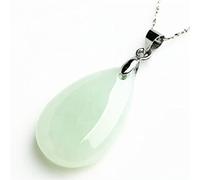 HYHJYMG Jade émeraude Chance Goutte d'eau Perle Pendentif breloque Bijoux Accessoires de Mode sculpté à la Main Homme Femme amulette Cadeaux