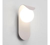 HYHJYMG Lampe de lit de Chambre à Coucher de Chambre à Coucher Lampe, Lampe en métal Nordique Moderne Éclairage avec Une Teinte Acrylique Globe Blanc, Salle d'étude de Vie des lumières murales
