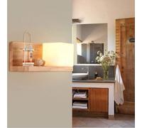 HYHJYMG Lampe légère Lampe à paroi Chinoise Lumière Massive à Gauche/Droite des Lampes murales en rondins et des Appliques avec étagère, des bûches LED Corridor Gauche et Droit Maison Lampe de