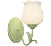 HYHJYMG Light 2 Light Room Wall Murce Sconce Tulip Milk Glass Fleur Mural Mall Moubed Lampe Double Lampe Vanité Lumière sur Le Miroir Nordique Nordique Modern Green Floral Wall Forme for Girls