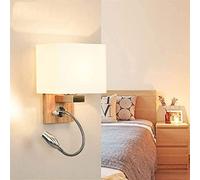 HYHJYMG Light Mall Lampe Bedroom Bedside Post-Wall Sconce avec Bouton dimmable Fabric de Tissu à Lampe à Lampe à Lampe à la Lampe, Luxe Luxe Light Light