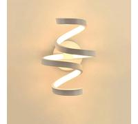 HYHJYMG Light Modern Wall Sconce, Spiral Mur Light White Die Die Cast Aluminium Picherons muraux avec des lumières murales à Ombre Acrylique, 18W LED Moderne des Lampes murales décoratives Simples