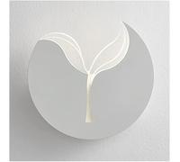 HYHJYMG Lightccmp Children's's Room Lighting Murce Murce Mid Century Round Bedside Mur Light Ultra-Thin Metal Wall Lantern White Finish Creative Creative Sapling Wall Lamp Mur Mur Mur LED 7W