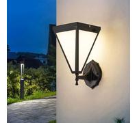 HYHJYMG Lumières murales de Jardin imperméables extérieures légères Les Lampes murales solaires rétro européennes à Quatre côtés luminaires luminaires luminaire Villa de Jardin Lampe de Rebord de