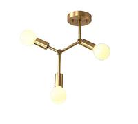 HYHJYMG Lustre sputnik doré moderne, 4 lumières en métal plafonnier lampe suspendue pour chambre étude salon salle à manger cuisine bureau restaurant escalier