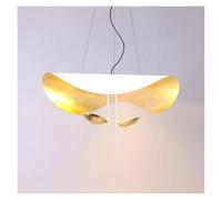 HYHJYMG Lustres incurvés Modernes Restaurant du Salon français Hat Art Design Pendor Lights Home Decoration Protection Eye Protection LED (White 80cm)