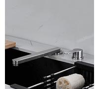 HYHJYMG Mixer de Cuisine pour fenêtre intérieure, évier de Cuisine S Pivotant en Acier Inoxydable se déplacer vers Le Bas et l'eau Froide de Cuisine brossée du Robinet